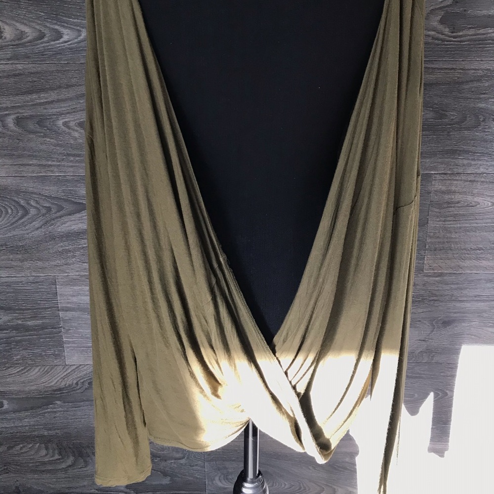 Long Sleeve Open Backed Blouse